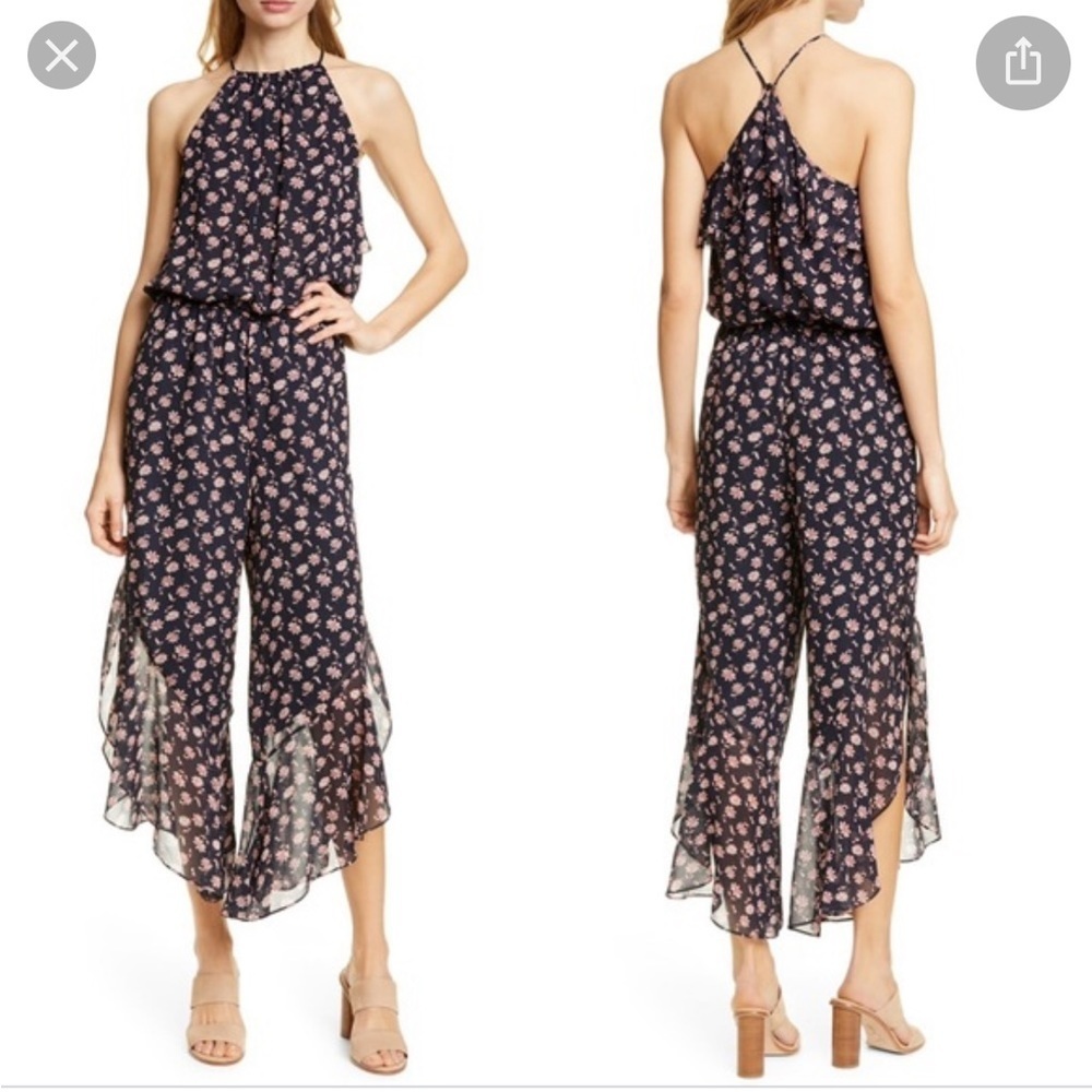 Joie Jael Silk Floral Jumpsuit